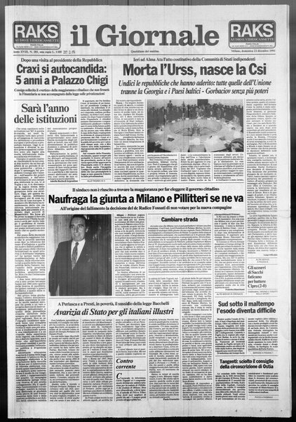 Il giornale : quotidiano del mattino